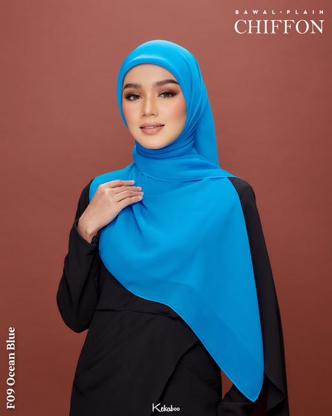 KEKABOO EASYWEAR CHIFFON PLAIN (F09 OCEAN BLUE)