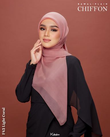 KEKABOO EASYWEAR CHIFFON PLAIN (F42 LIGHT CORAL)