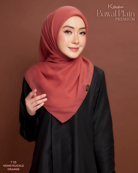 BAWAL PLAIN COTTON PREMIUM (T23 HONEYSUCKLE ORANGE)