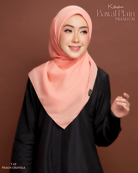 BAWAL PLAIN COTTON PREMIUM (T42 PEACH CRAYOLA)