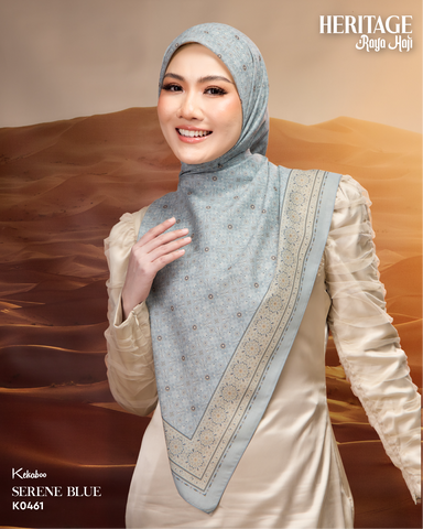 KEKABOO HERITAGE SERENE BLUE (K0461) - TUDUNG KEKABOO - LIMITED AND EXCLUSIVE
