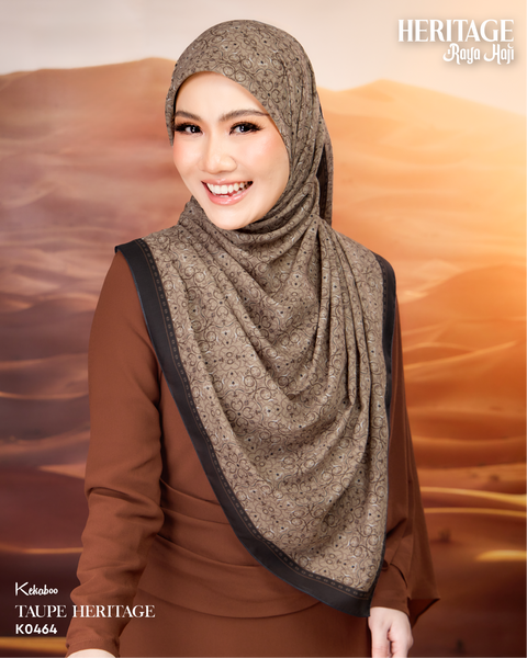 KEKABOO HERITAGE TAUPE HERITAGE (K0464) - TUDUNG KEKABOO - LIMITED AND EXCLUSIVE