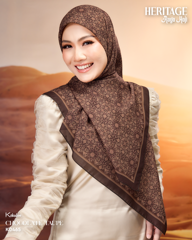 KEKABOO HERITAGE CHOCOLATE TAUPE (K0465) - TUDUNG KEKABOO - LIMITED AND EXCLUSIVE