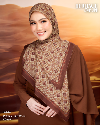 KEKABOO HERITAGE IVORY BROWN (K0466) - TUDUNG KEKABOO - LIMITED AND EXCLUSIVE