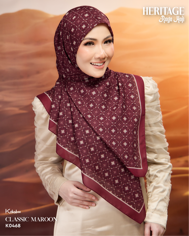 KEKABOO HERITAGE CLASSIC MAROON (K0468) - TUDUNG KEKABOO - LIMITED AND EXCLUSIVE