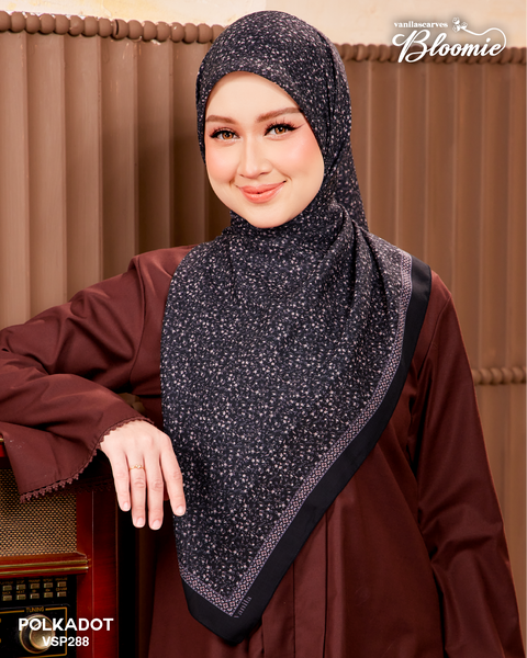 VANILA SCARVES BLOOMIE POLKADOT (VSP288) - TUDUNG KEKABOO - LIMITED AND EXCLUSIVE