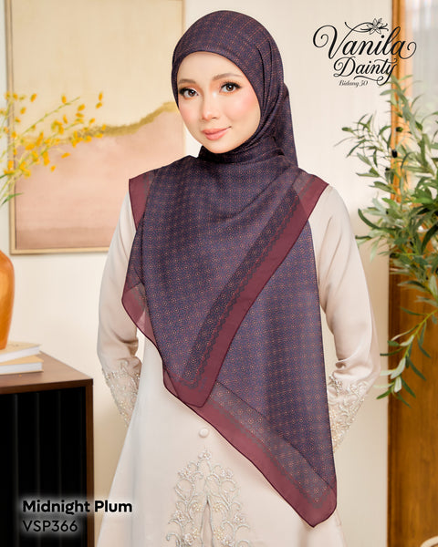 VANILA SCARVES DAINTY MIDNIGHT PLUM (VSP366)
