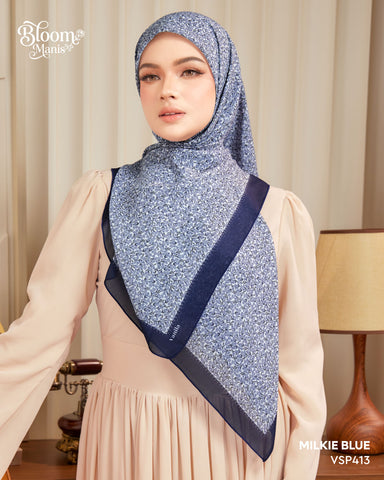 VANILA SCARVES BLOOM MANIS MILKIE BLUE (VSP413)
