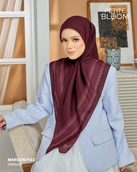 VANILA SCARVES PETITE BLOOM MAROON FIZZ (VSP405)