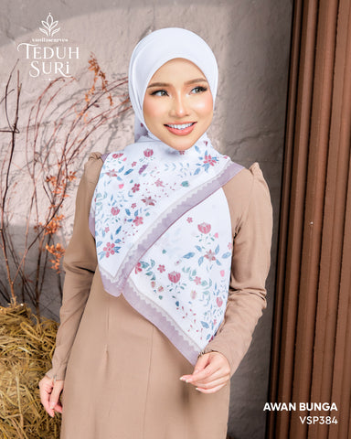 VANILA SCARVES TEDUH SURI AWAN BUNGA (VSP384)