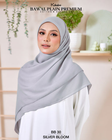 BAWAL PLAIN PREMIUM COTTON B58 (BB30 SILVER BLOOM)