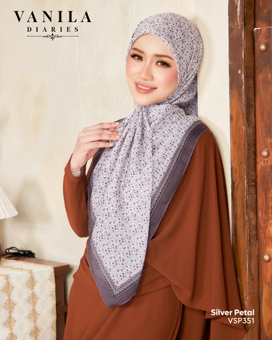 VANILA SCARVES DIARIES SILVER PETAL (VSP351) - TUDUNG KEKABOO - LIMITED AND EXCLUSIVE
