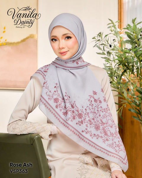 VANILA SCARVES DAINTY ROSE ASH (VSP363)