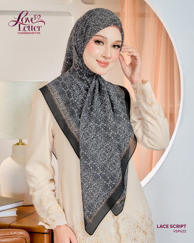 VANILA SCARVES LOVE LETTER LACE SCRIPT (VSP422)