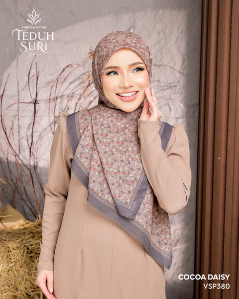 VANILA SCARVES TEDUH SURI COCOA DAISY (VSP380)
