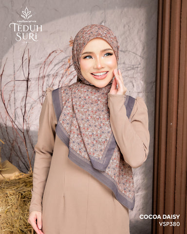 VANILA SCARVES TEDUH SURI COCOA DAISY (VSP380)