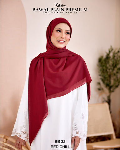 BAWAL PLAIN PREMIUM COTTON B58 (BB32 RED CHILI)