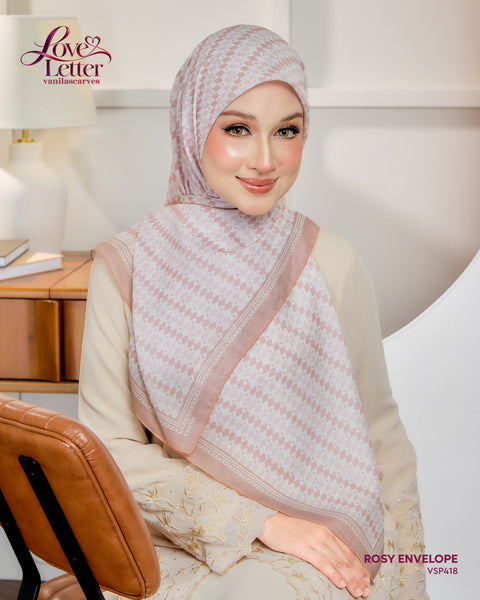 VANILA SCARVES LOVE LETTER ROSY ENVELOPE (VSP418)