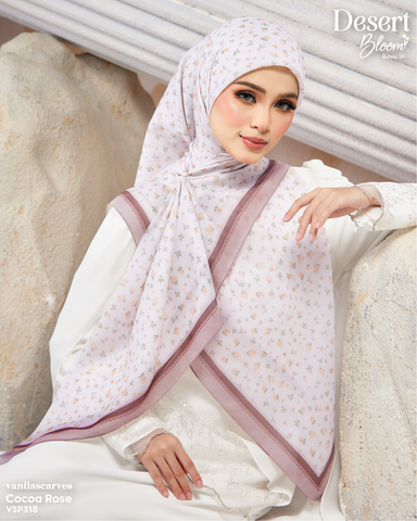 VANILA SCARVES COCOA ROSE (VSP318) - TUDUNG KEKABOO - LIMITED AND EXCLUSIVE