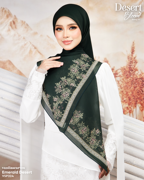 VANILA SCARVES EMERALD DESSERT (VSP324) - TUDUNG KEKABOO - LIMITED AND EXCLUSIVE