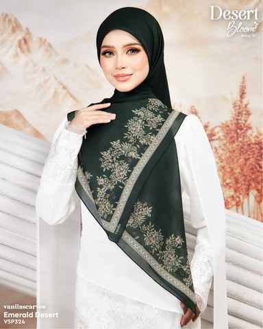 VANILA SCARVES EMERALD DESSERT (VSP324) - TUDUNG KEKABOO - LIMITED AND EXCLUSIVE