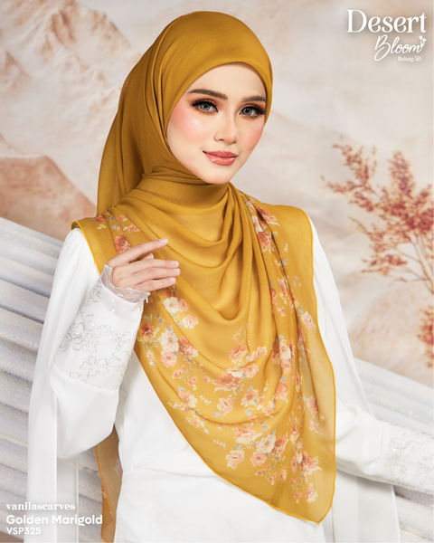 VANILA SCARVES GOLDEN MARIGOLD (VSP325) - TUDUNG KEKABOO - LIMITED AND EXCLUSIVE