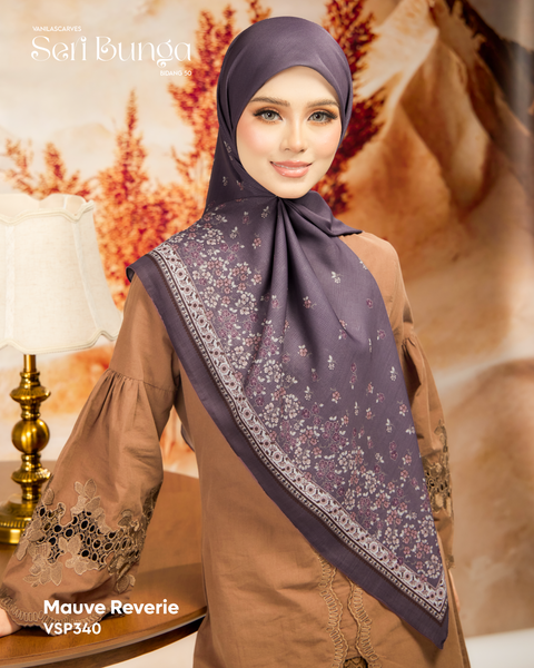 VANILA SCARVES SERI BUNGA MAUVE REVERIE (VSP340)