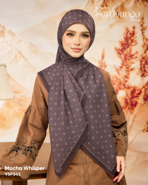 VANILA SCARVES SERI BUNGA MOCHA WHISPER (VSP342)