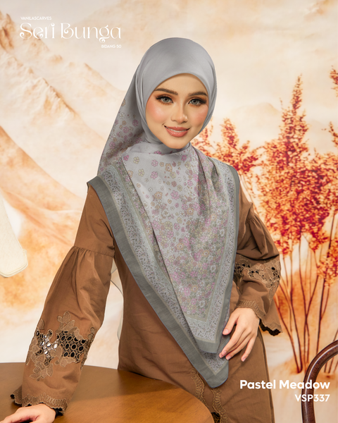 VANILA SCARVES SERI BUNGA PASTEL MEADOW (VSP337)