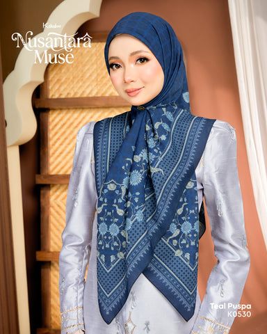 KEKABOO NUSANTARA MUSE TEAL PUSPA (K0530) - TUDUNG KEKABOO - LIMITED AND EXCLUSIVE