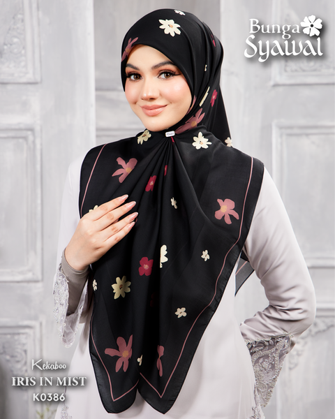 KEKABOO BUNGA SYAWAL IRIS IN MIST (K0386) - TUDUNG KEKABOO - LIMITED AND EXCLUSIVE