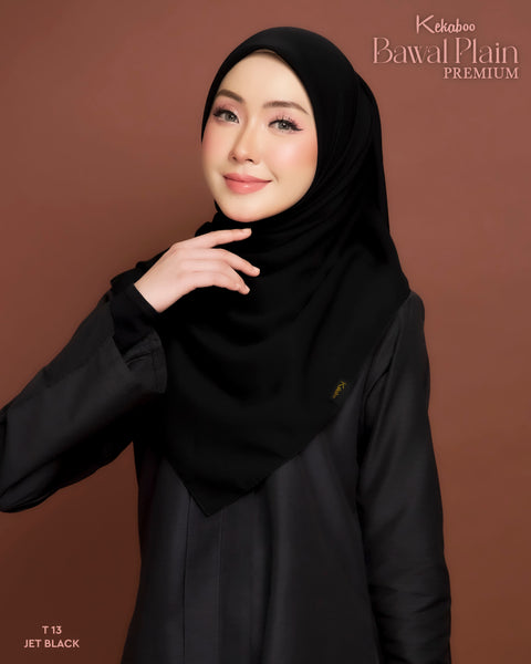 BAWAL PLAIN COTTON PREMIUM (T13 JET BLACK)