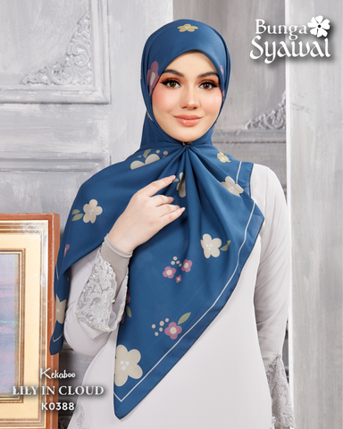 KEKABOO BUNGA SYAWAL LILY IN CLOUD (K0388) - TUDUNG KEKABOO - LIMITED AND EXCLUSIVE