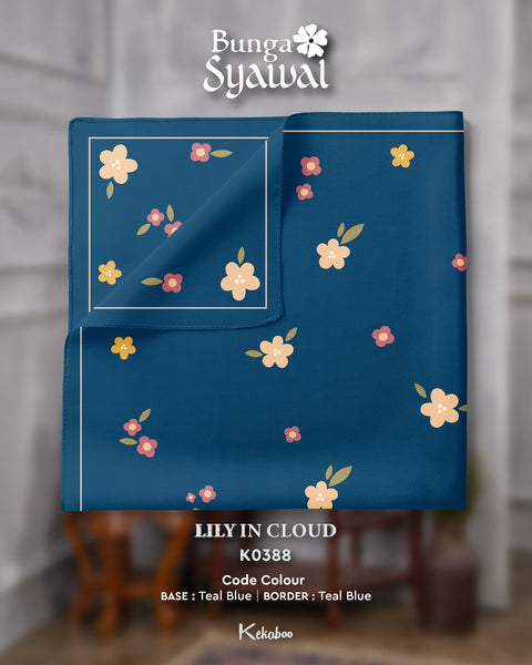 KEKABOO BUNGA SYAWAL LILY IN CLOUD (K0388) - TUDUNG KEKABOO - LIMITED AND EXCLUSIVE