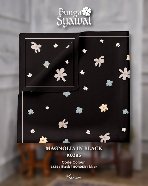 KEKABOO BUNGA SYAWAL MAGNOLIA IN BLACK (K0385) - TUDUNG KEKABOO - LIMITED AND EXCLUSIVE