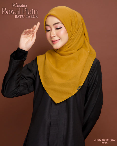 BAWAL PLAIN BATU TABUR (BT15 MUSTARD YELLOW)