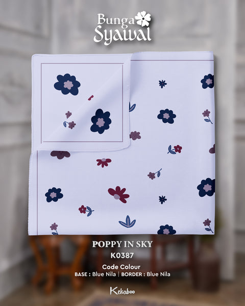 KEKABOO BUNGA SYAWAL POPPY IN SKY (K0387) - TUDUNG KEKABOO - LIMITED AND EXCLUSIVE