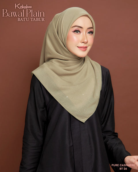 BAWAL PLAIN BATU TABUR (BT26 PURE CASHMERE)