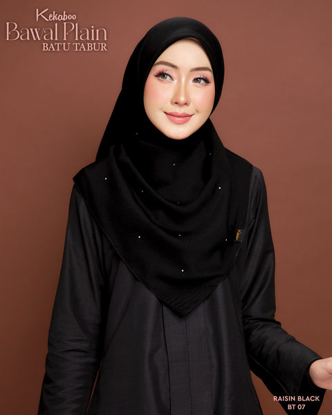 BAWAL PLAIN BATU TABUR (BT07 RAISIN BLACK)