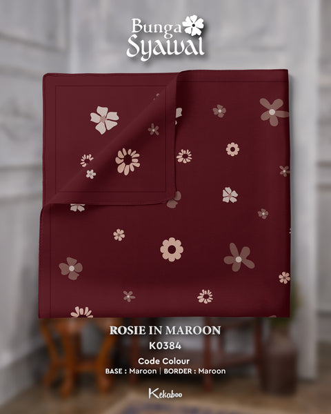 KEKABOO BUNGA SYAWAL ROSIE IN MAROON (K0384) - TUDUNG KEKABOO - LIMITED AND EXCLUSIVE