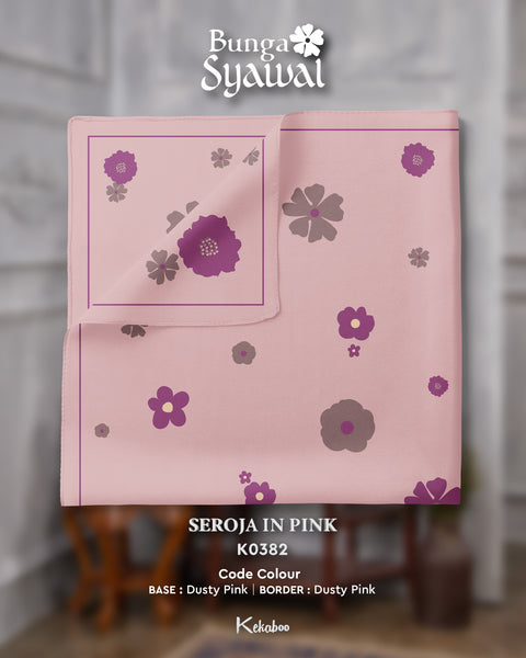 KEKABOO BUNGA SYAWAL SEROJA IN PINK (K0382) - TUDUNG KEKABOO - LIMITED AND EXCLUSIVE