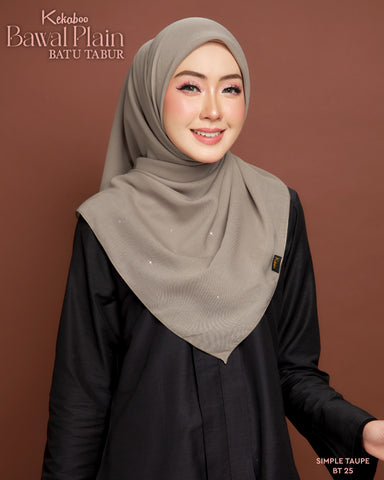 BAWAL PLAIN BATU TABUR (BT25 SIMPLE TAUPE)