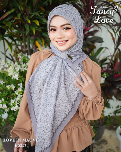 KEKABOO FANCY LOVE IN MAUVE (K0347) - TUDUNG KEKABOO - LIMITED AND EXCLUSIVE