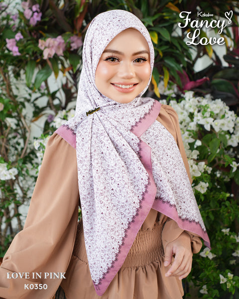 KEKABOO FANCY LOVE IN PINK (K0350) - TUDUNG KEKABOO - LIMITED AND EXCLUSIVE