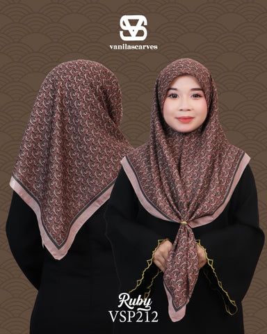 VANILA SCARVES PREMIUM PRINTED RUBY (VSP212)