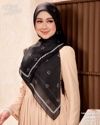 VANILA SCARVES PREMIUM PRINTED DAWN (VSP278) - TUDUNG KEKABOO - LIMITED AND EXCLUSIVE