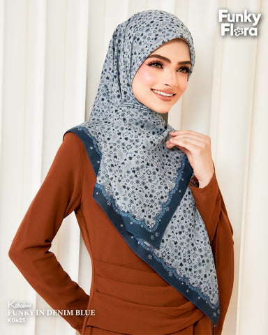 KEKABOO FUNKY IN DENIM BLUE (K0425) - TUDUNG KEKABOO - LIMITED AND EXCLUSIVE