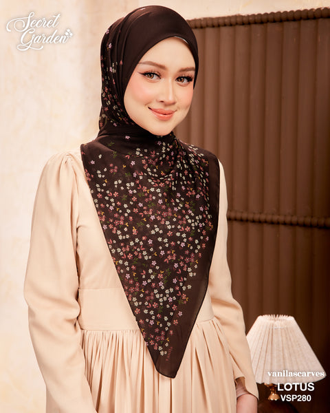 VANILA SCARVES PREMIUM PRINTED LOTUS (VSP280) - TUDUNG KEKABOO - LIMITED AND EXCLUSIVE