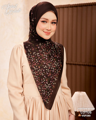 VANILA SCARVES PREMIUM PRINTED LOTUS (VSP280) - TUDUNG KEKABOO - LIMITED AND EXCLUSIVE