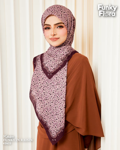 KEKABOO FUNKY IN RAISIN (K0423) - TUDUNG KEKABOO - LIMITED AND EXCLUSIVE